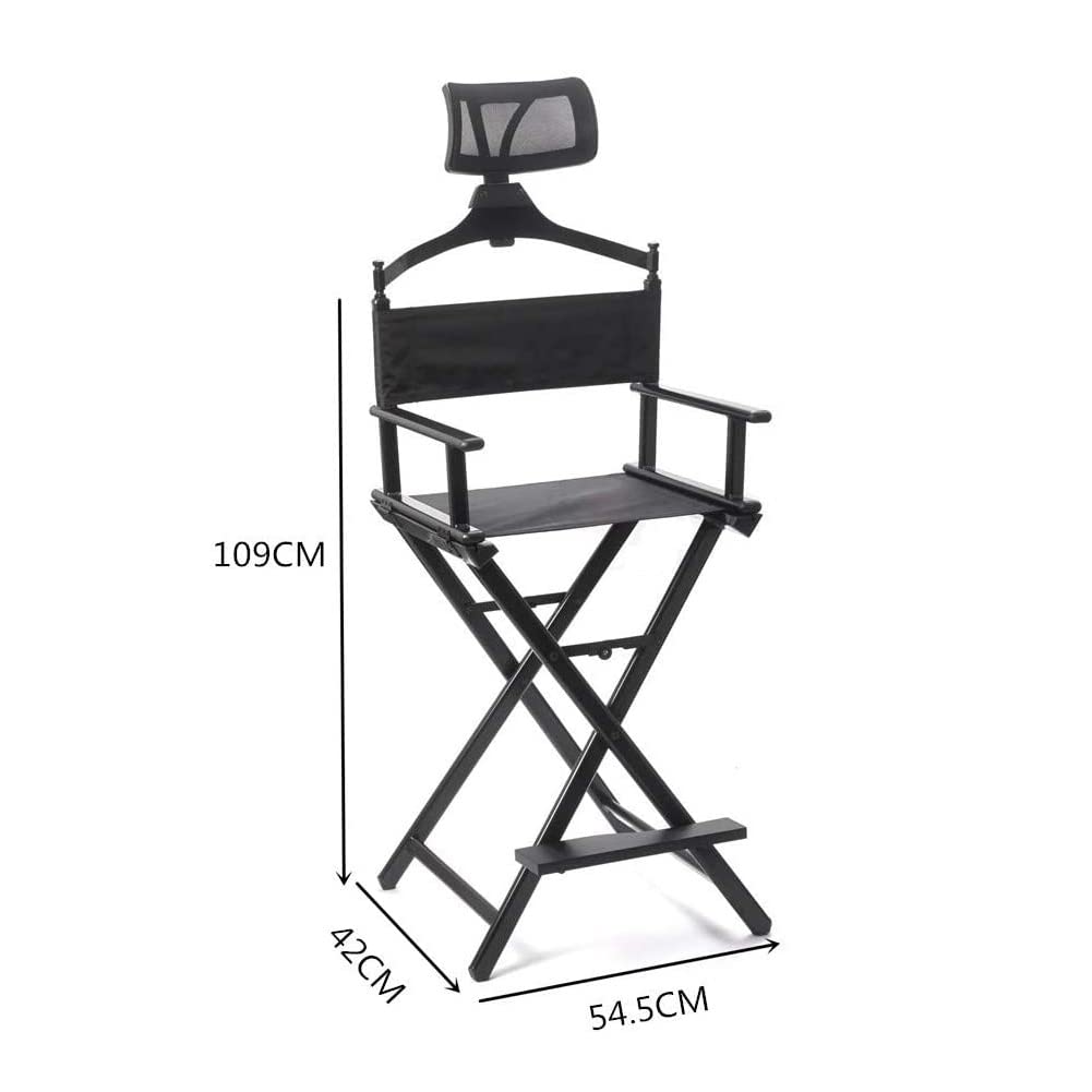 Portable Foldable Aluminum Director's Chair with Headrest A8590