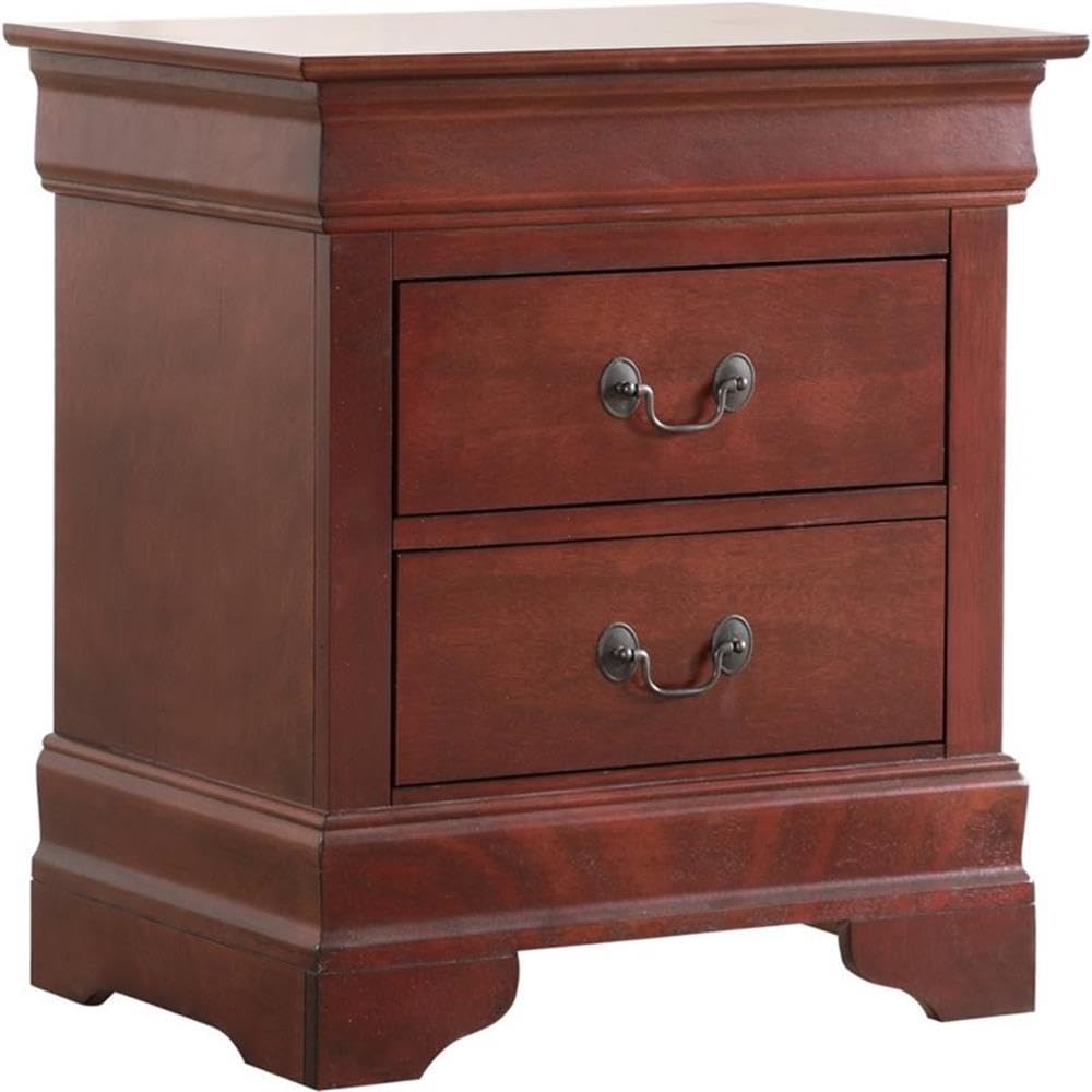 Set of 2 Queen Sleigh Bed and 2-Drawer Nightstand N20418