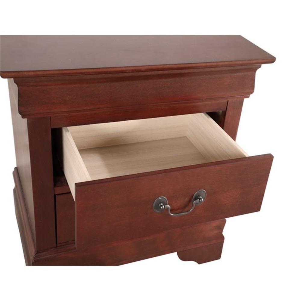 Set of 2 Queen Sleigh Bed and 2-Drawer Nightstand N20418