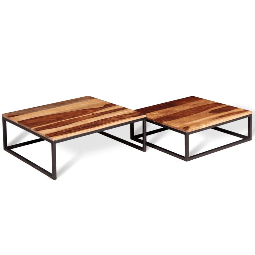 2 Piece Square Wood Nesting Coffee Table Set W244685