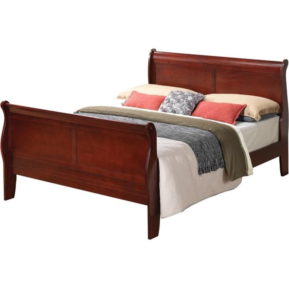 Set of 2 Queen Sleigh Bed and 2-Drawer Nightstand N20418