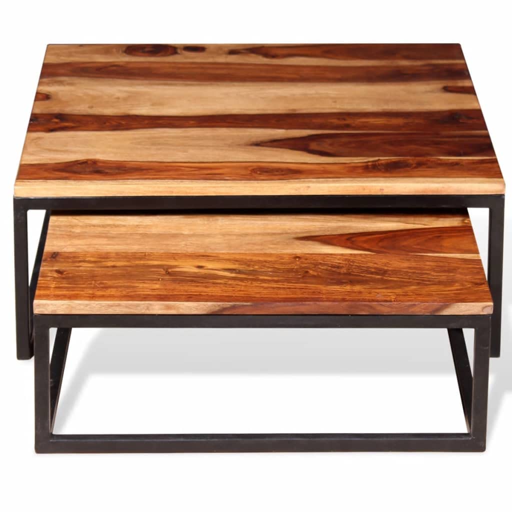 2 Piece Square Wood Nesting Coffee Table Set W244685