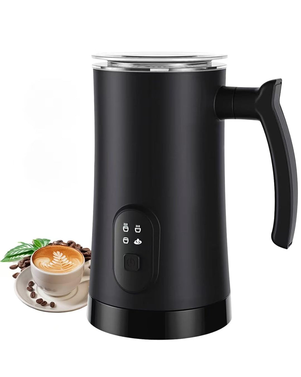 4-in-1 Electric Milk Frother and Steamer Black Q380