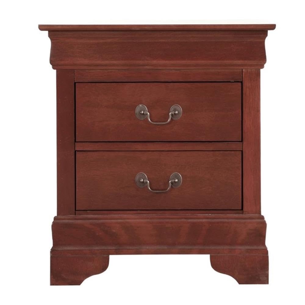 Set of 2 Queen Sleigh Bed and 2-Drawer Nightstand N20418