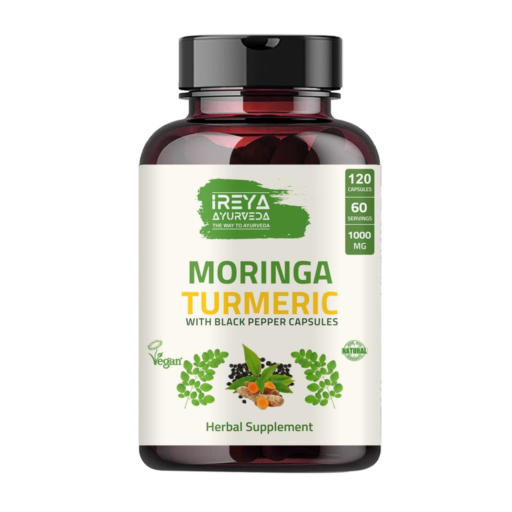Organic Moringa Turmeric Black Pepper 120 Capsules K9004