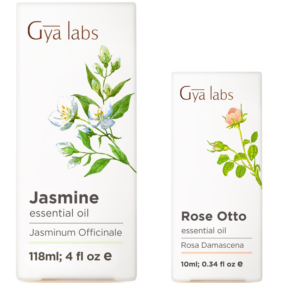 Jasmine and Rose Essential Oils Set 4 Fl Oz U7500