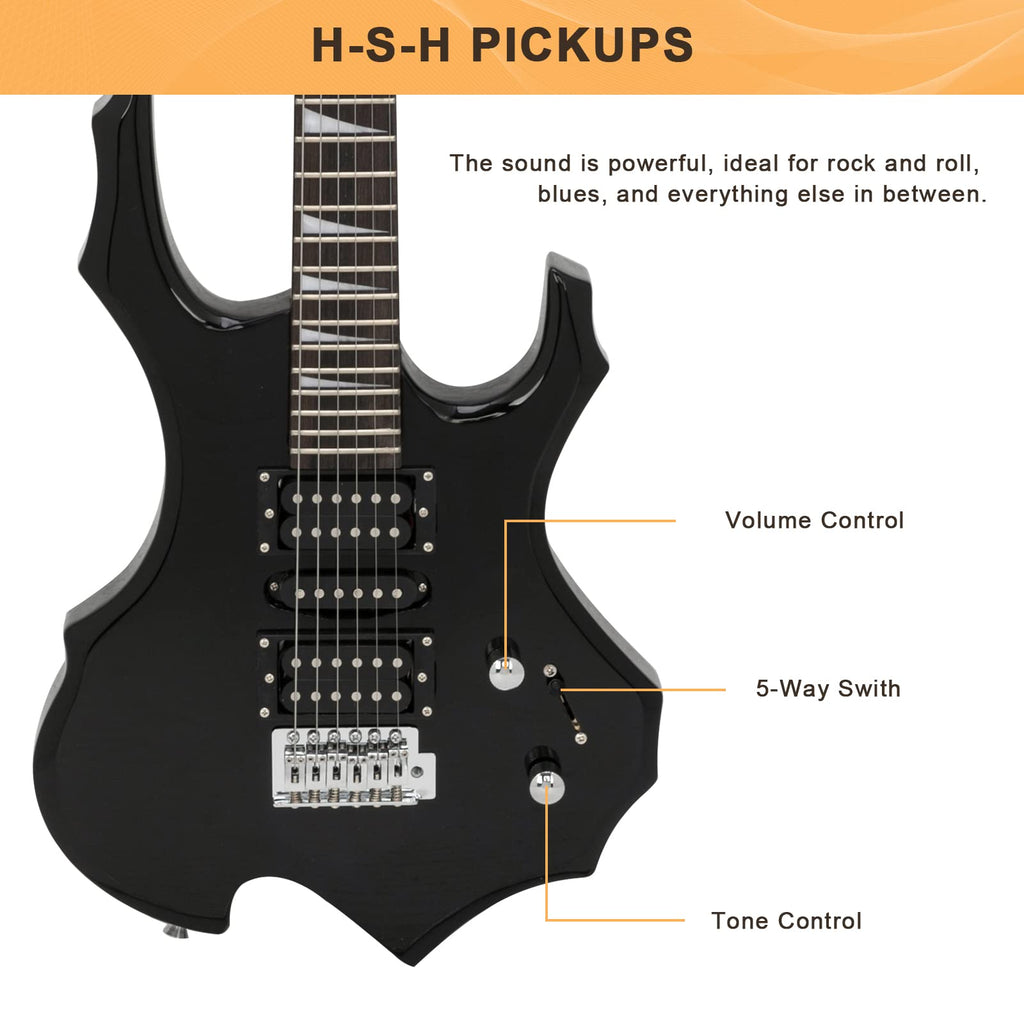 Black Electric Guitar with Accessories Pack G901794