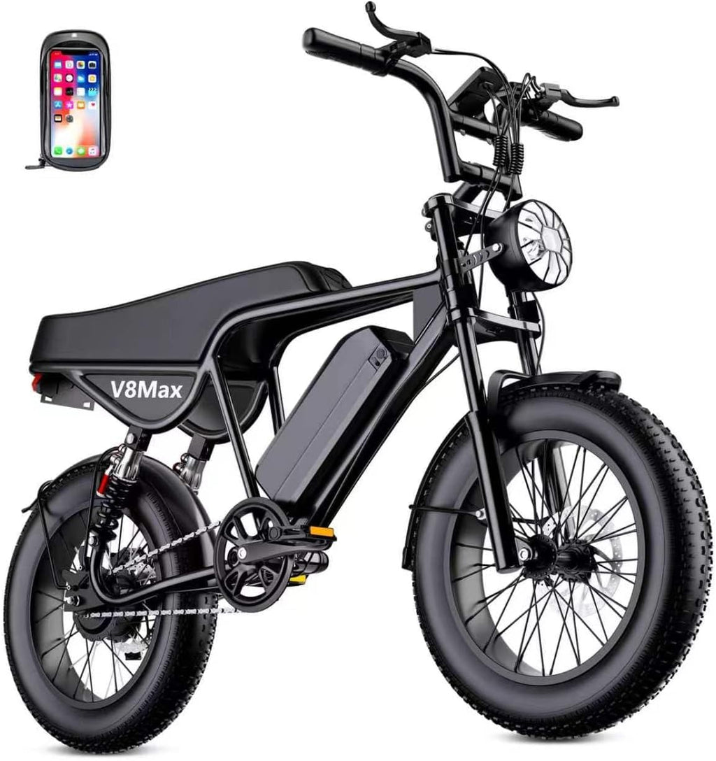 Electric Dirt Bike for Adults, 16"/20" x 4.0 Fat-Tire All-Terrain Ebike D2548