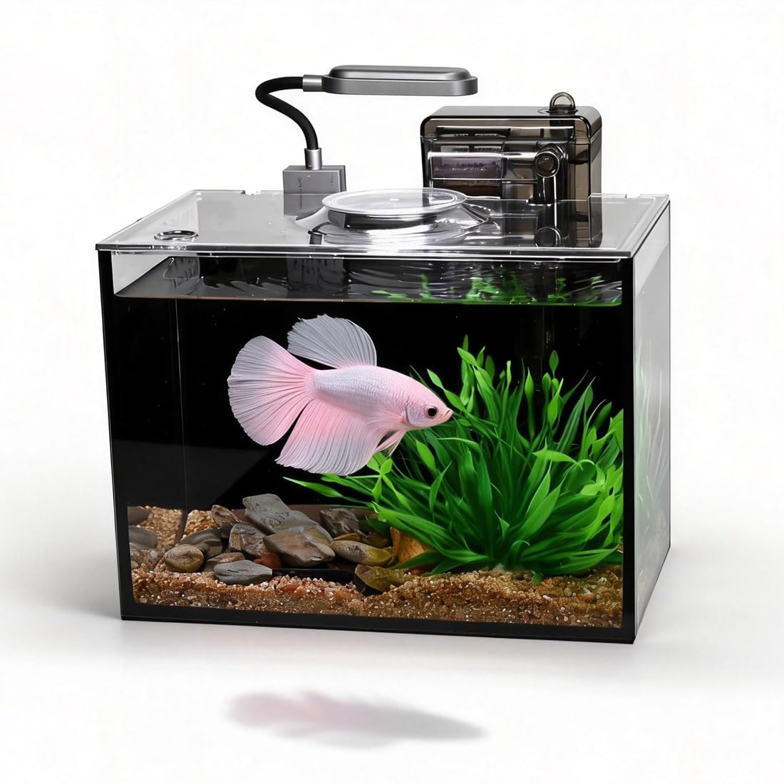1.8 Gallon Fish Tank with Light Filter Lid I610