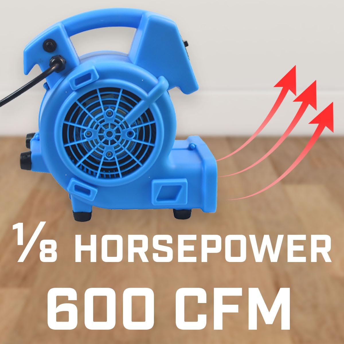 1/8 HP 600 CFM Air Mover Carpet Dryer Floor Fan Z22377