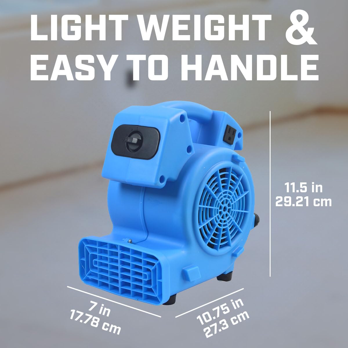 1/8 HP 600 CFM Air Mover Carpet Dryer Floor Fan Z22377