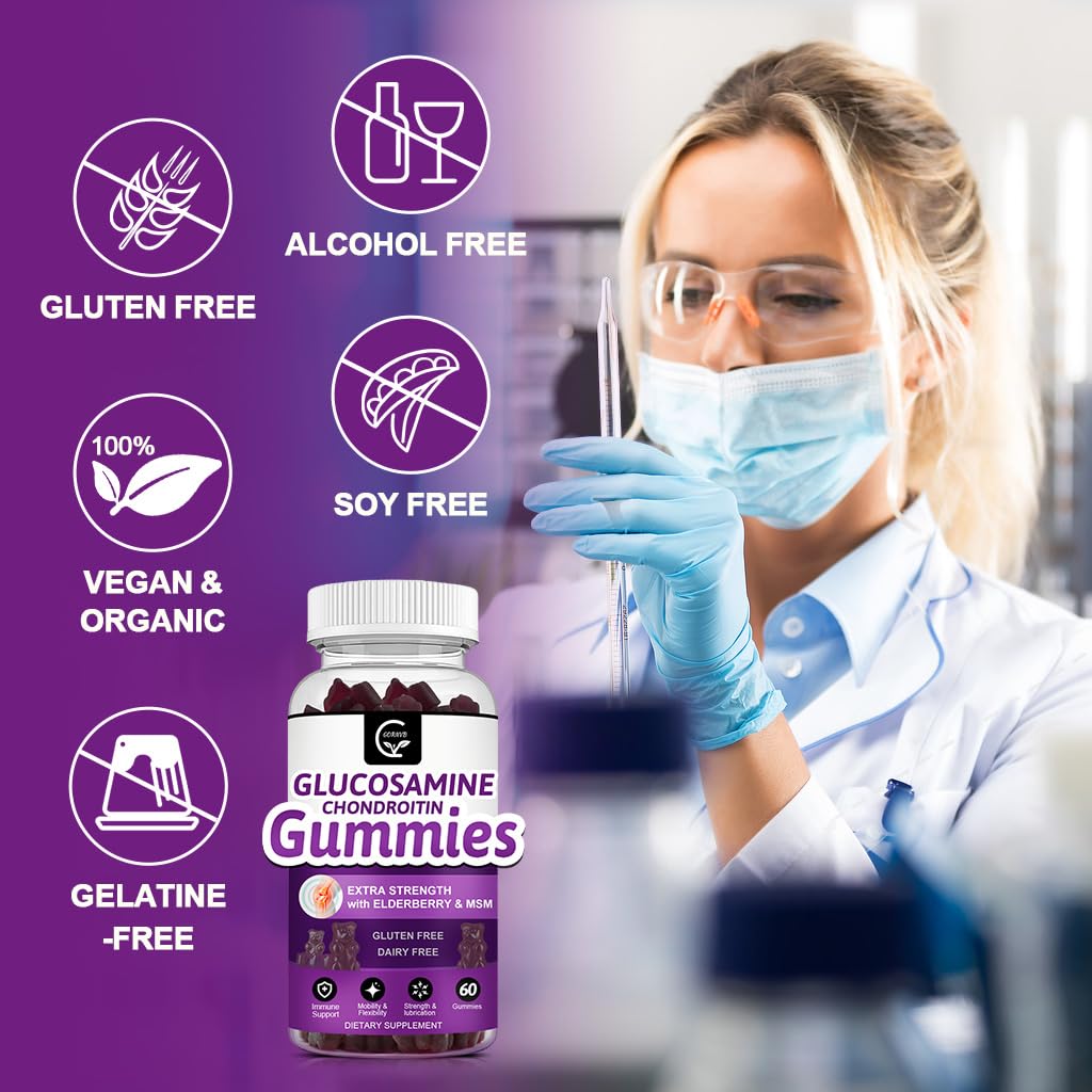 Glucosamine Chondroitin Gummies with MSM & Elderberry 2 Pack F555