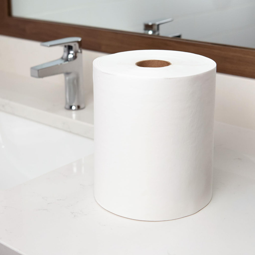 White 1-Ply Hardwound Paper Towels, 6 Rolls D8056