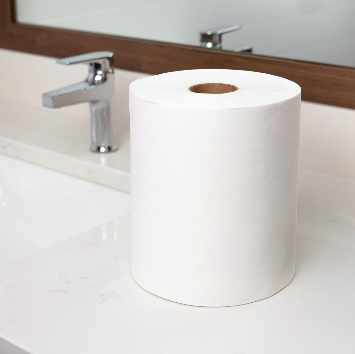 White 1-Ply Hardwound Paper Towels, 6 Rolls D8056