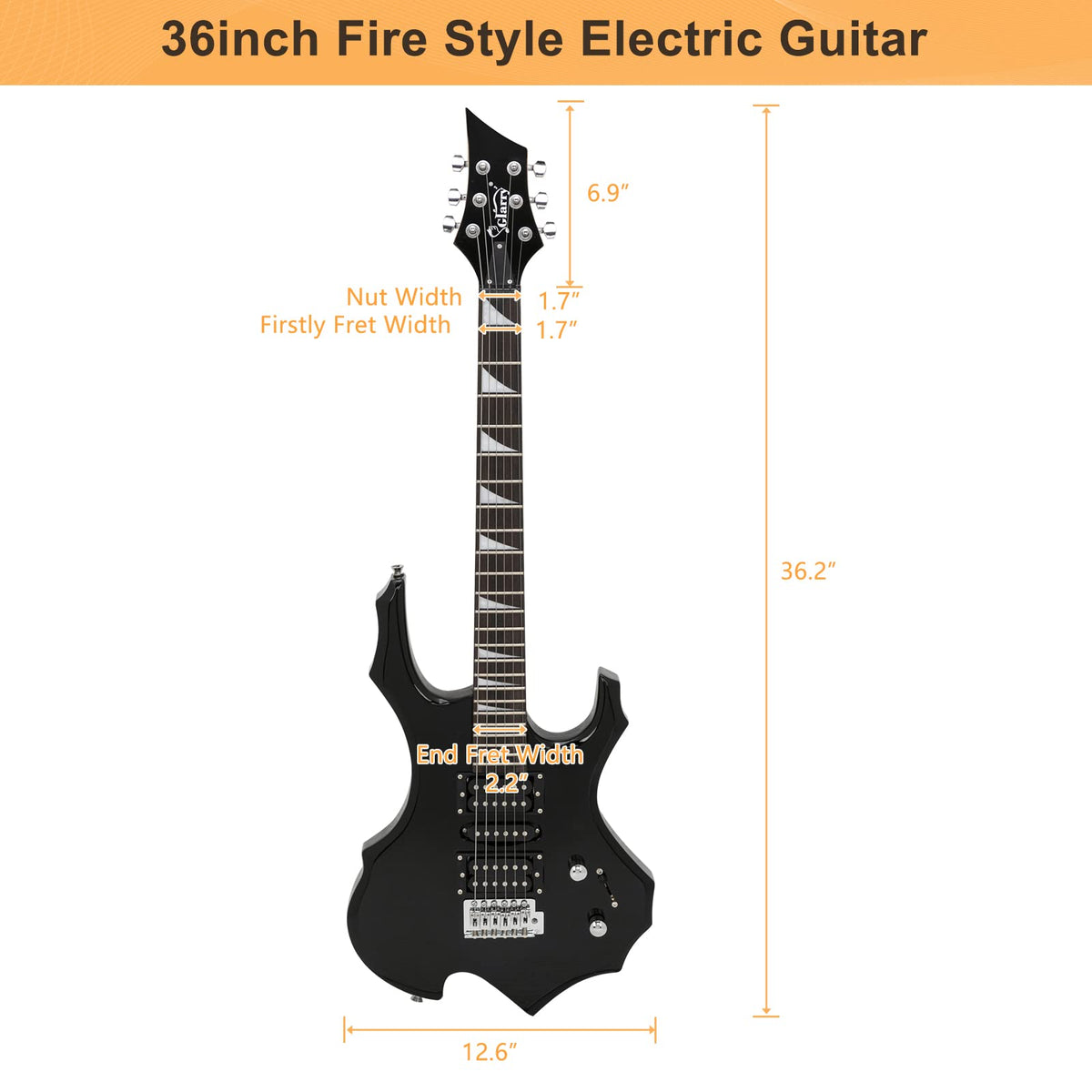 Black Electric Guitar with Accessories Pack G901794