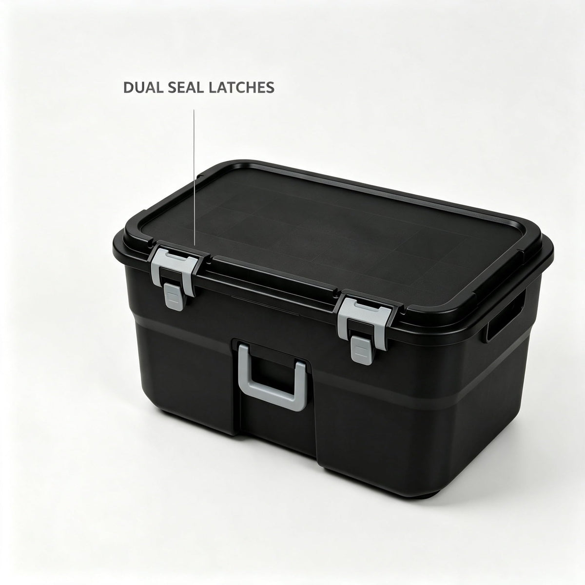 2 Pack 22 Gallon Black Wheeled Lockable Plastic Storage Trunk V145906