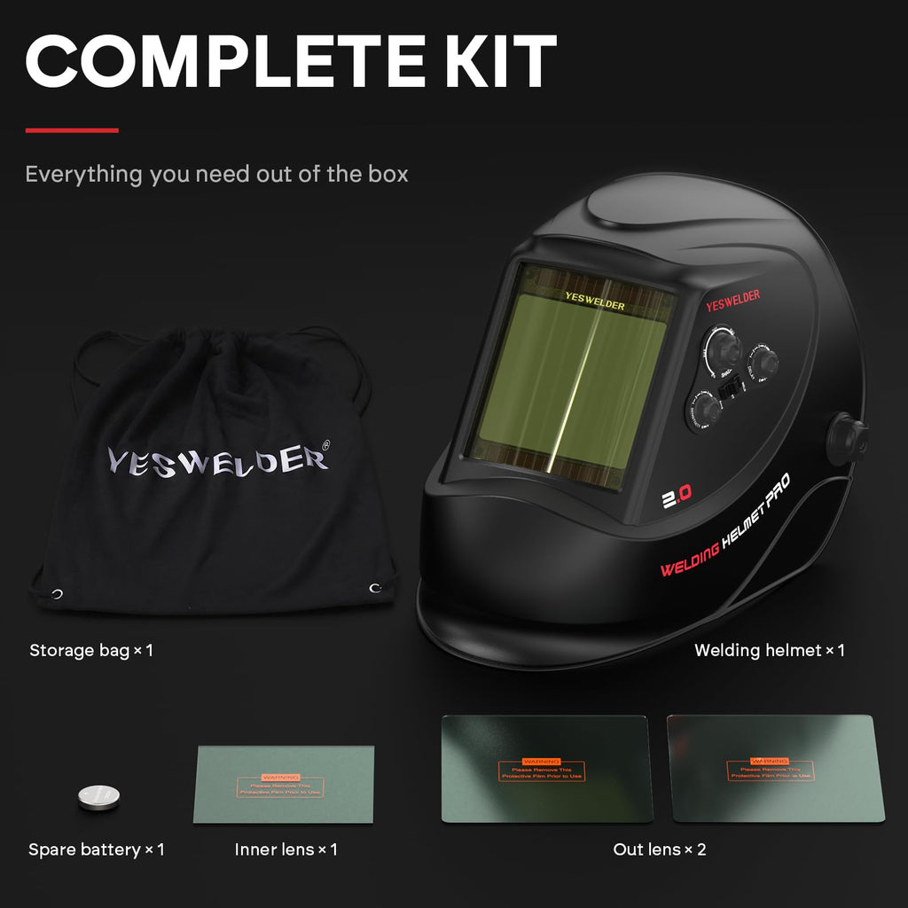 Auto Darkening Welding Helmet Large View R402