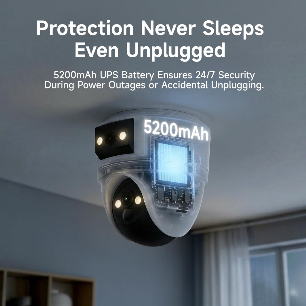 2K Dual Lens Indoor Security Camera U68175