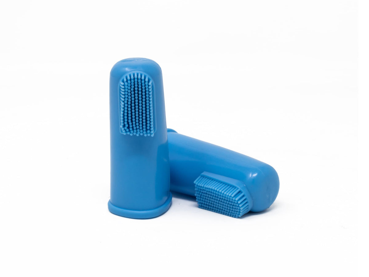 Finger Toothbrush for Pet Set of 2 Blue M168