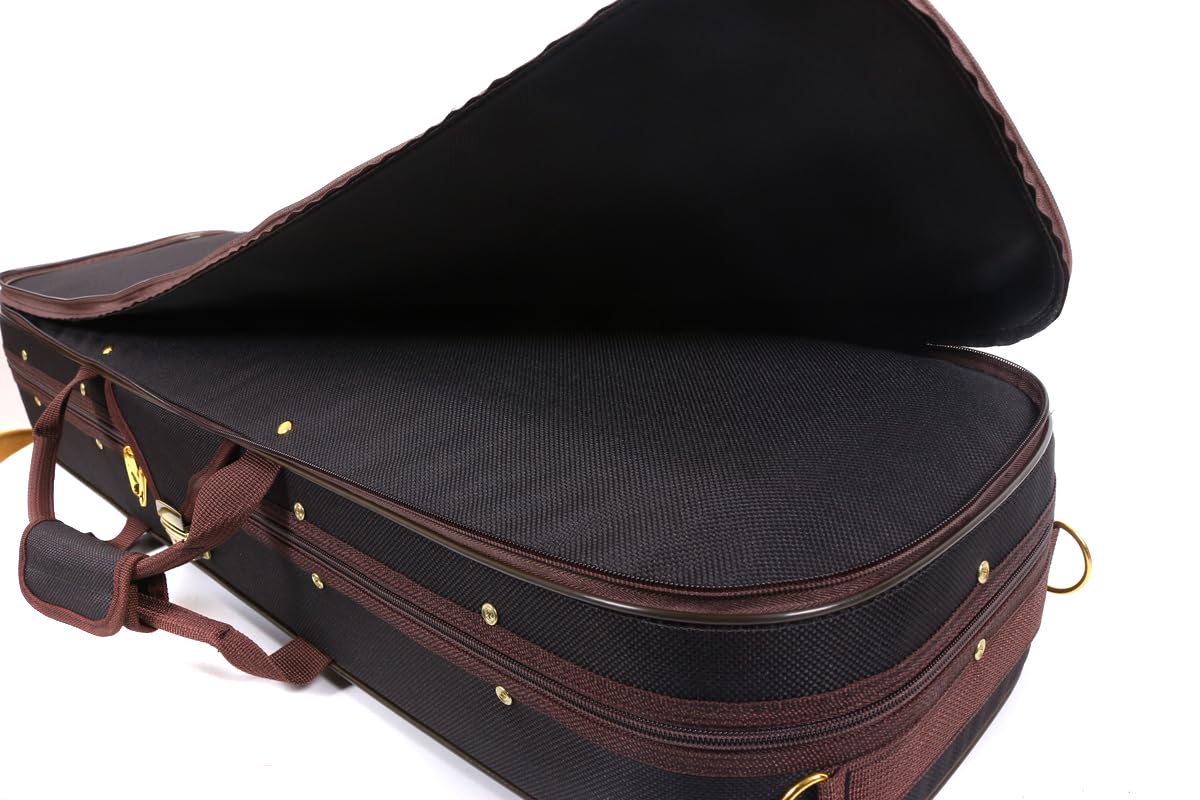 Oblong 4/4 Full Size Wooden Hard Shell Violin Case with Nylon Raincoat O579