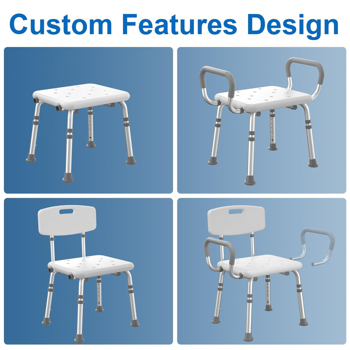 Shower Chair with Padded Armrests and Back W744