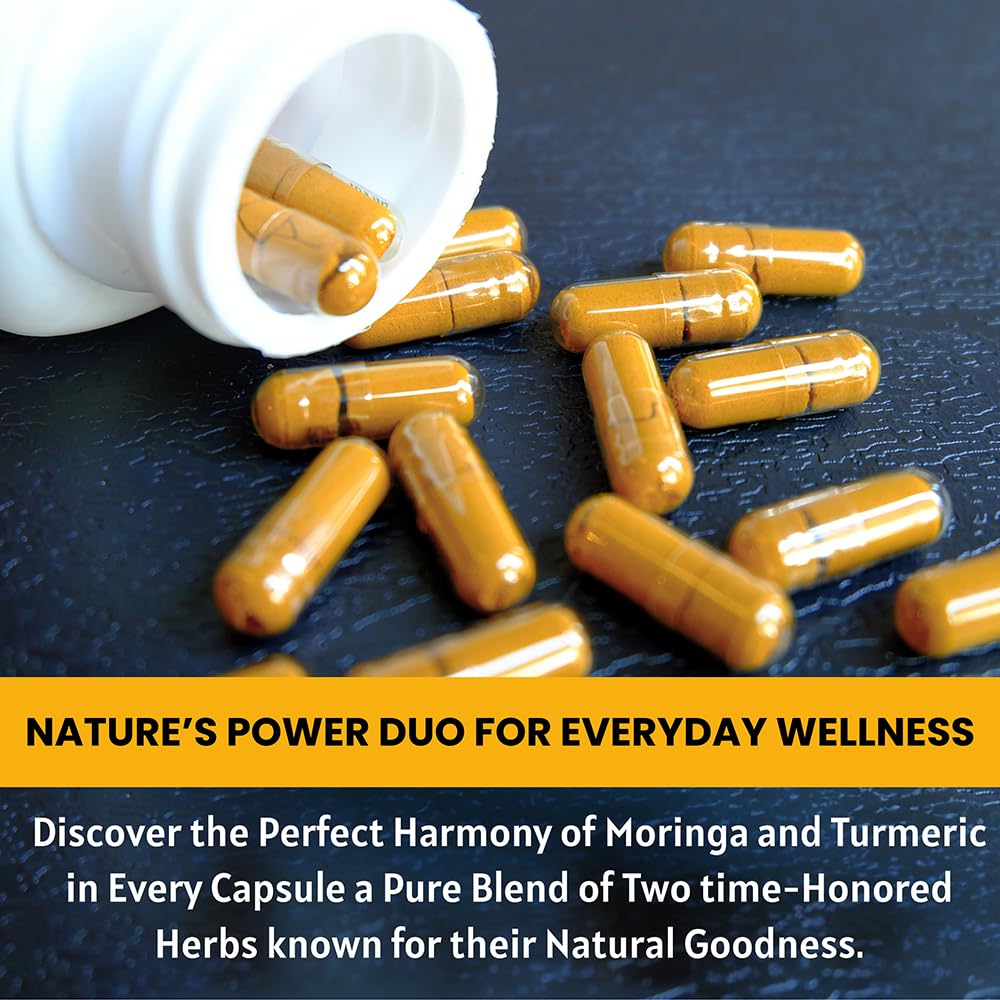 Organic Moringa Turmeric Black Pepper 120 Capsules K9004