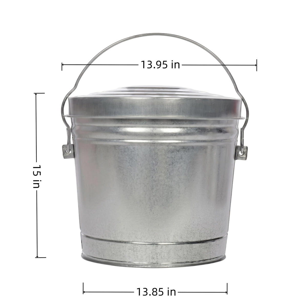 6 Gallon Galvanized Steel Locking Lid Storage Can G383