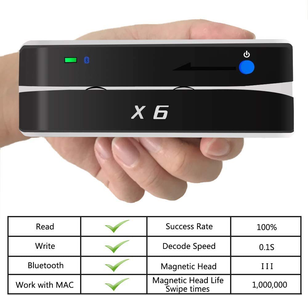 Bluetooth Card Reader Writer USB 3 Tracks Swipe Encoder O915