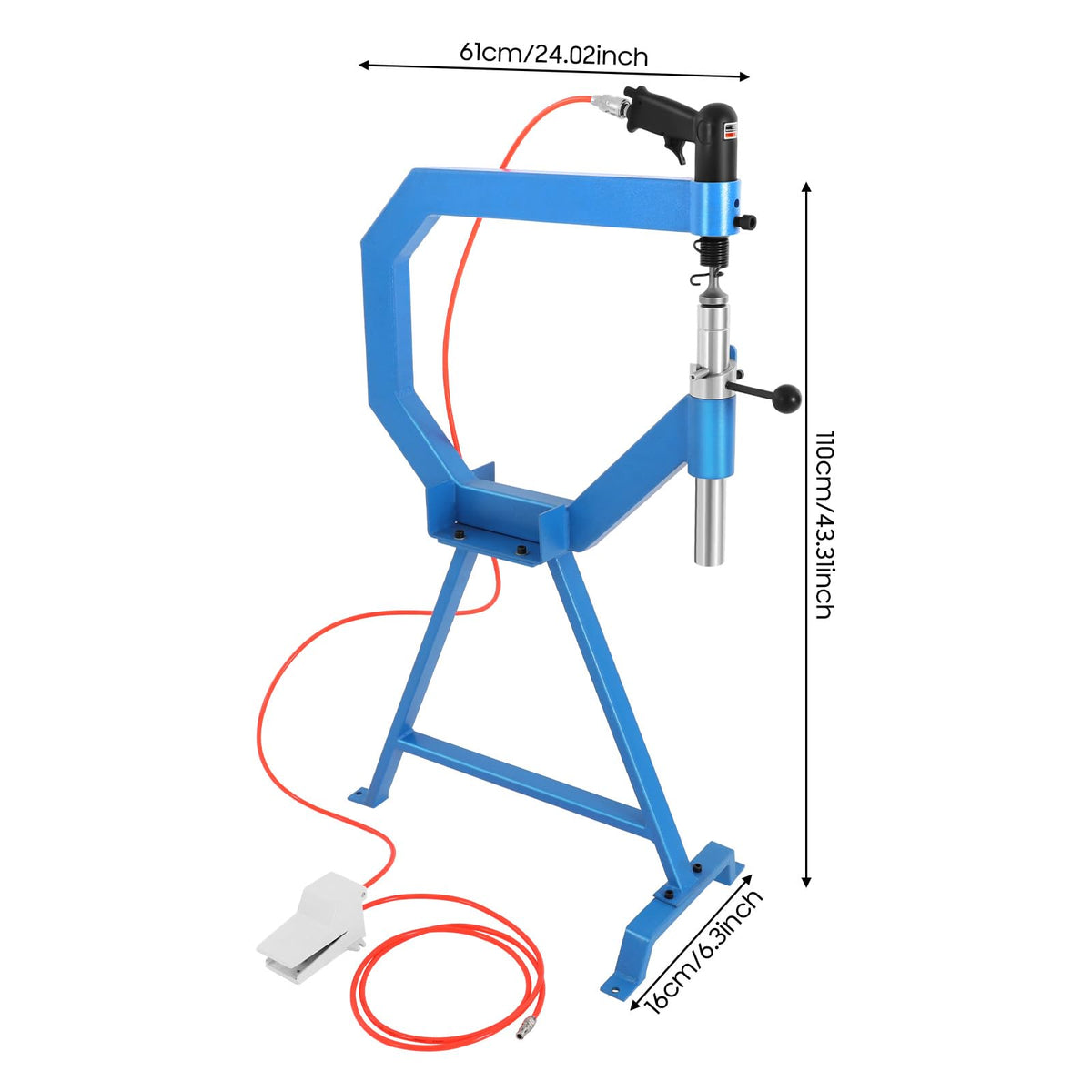 Pneumatic Planishing Hammer with 1"/2"/3" Anvil Dies D5526