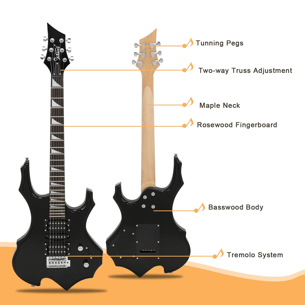 Black Electric Guitar with Accessories Pack G901794