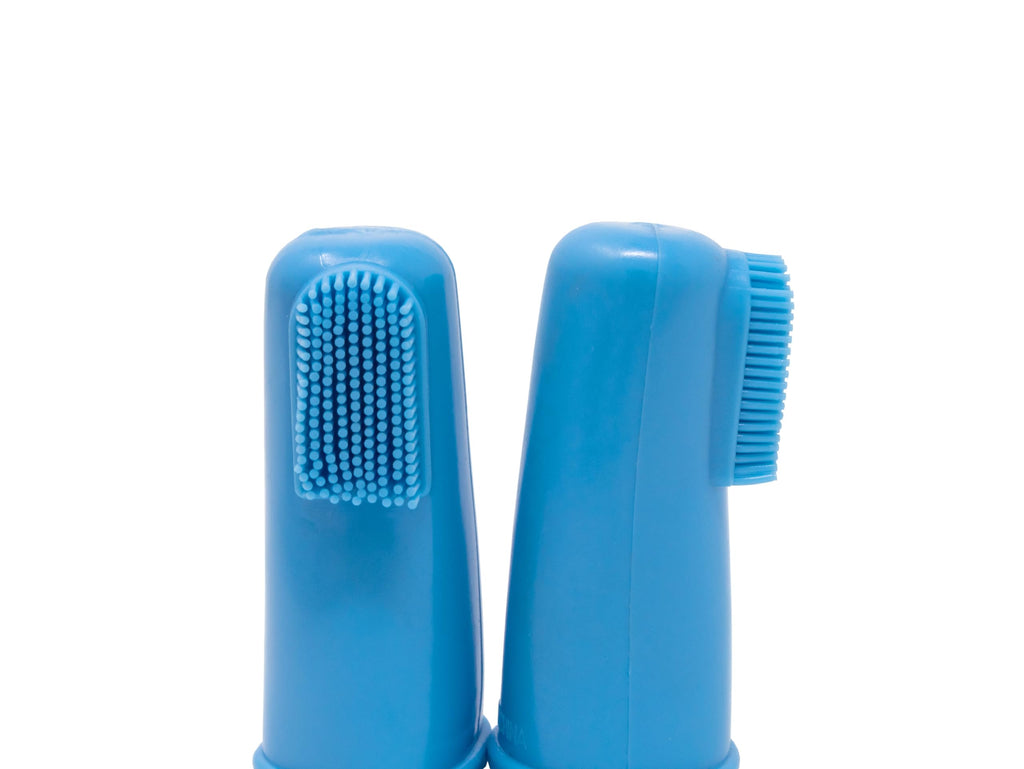 Finger Toothbrush for Pet Set of 2 Blue M168
