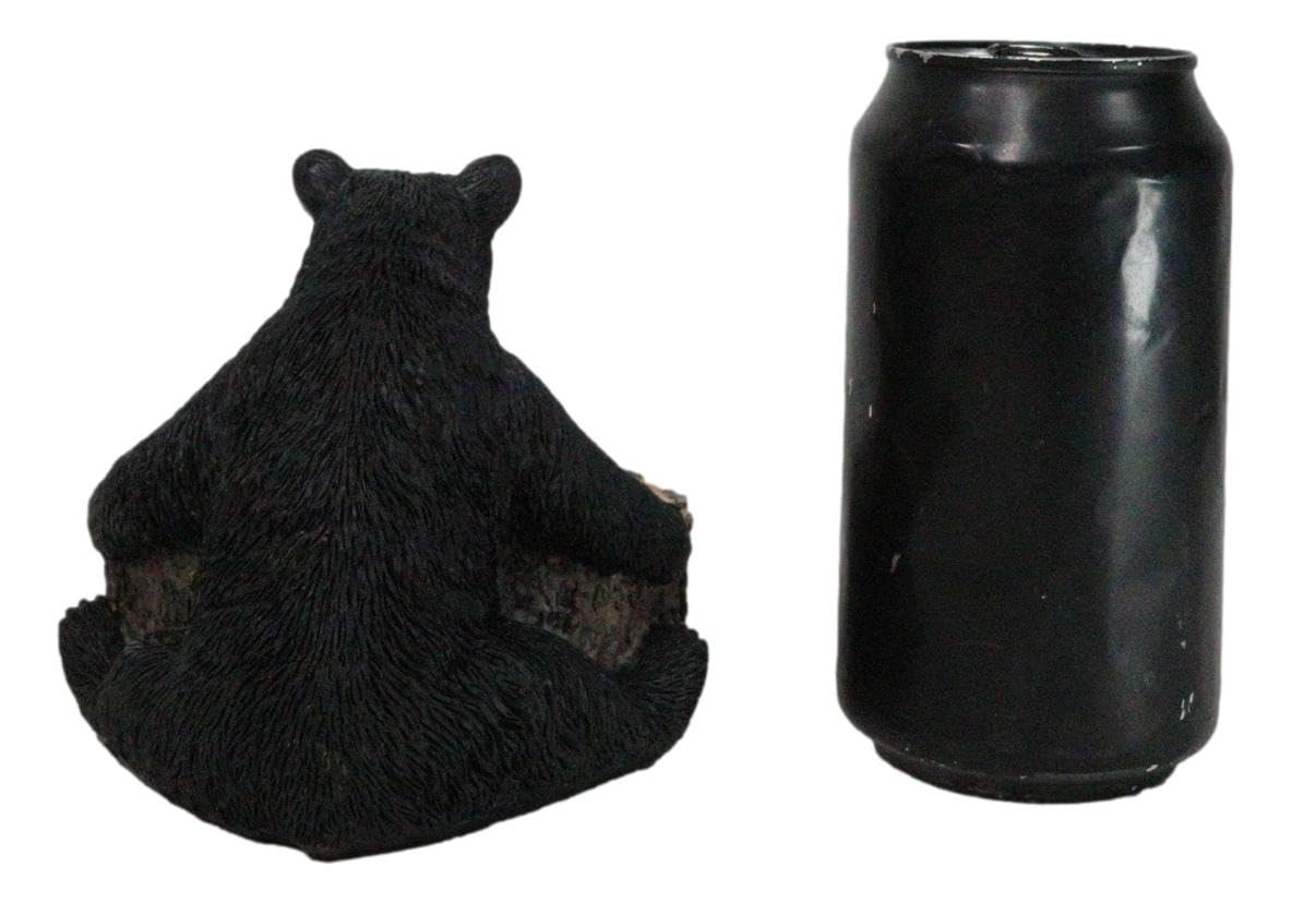 Black Bear Tree Trunk Coaster Holder with 4 Coasters M683820