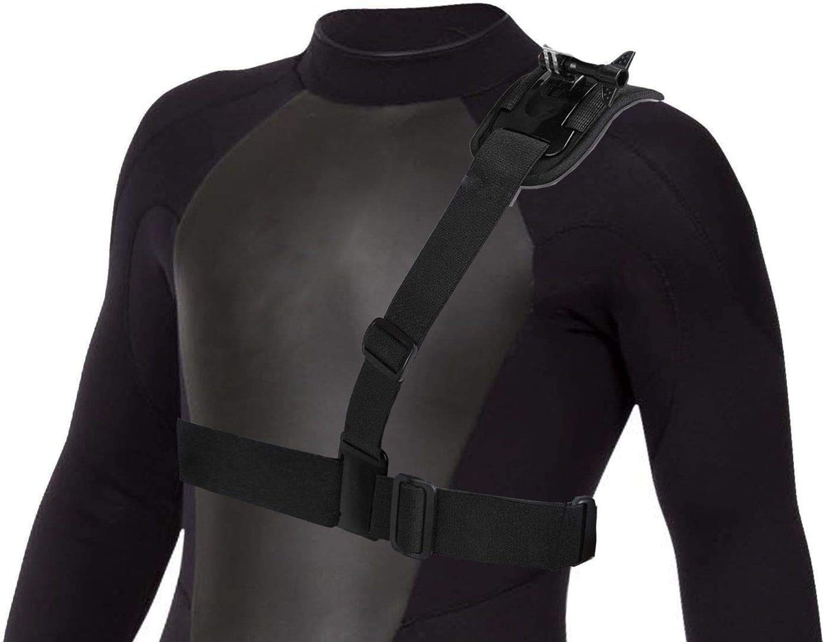 Adjustable Elastic Shoulder Strap Harness Black Gold P59874