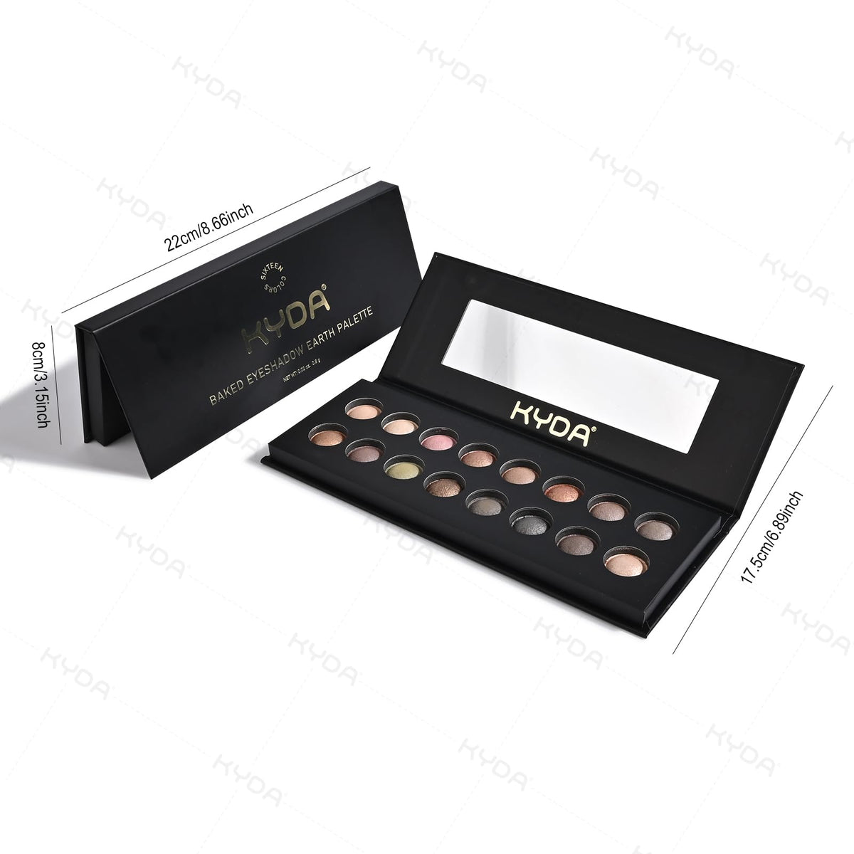 16 Colors Baked Eyeshadow Palette Matte Shimmer Finish S8362