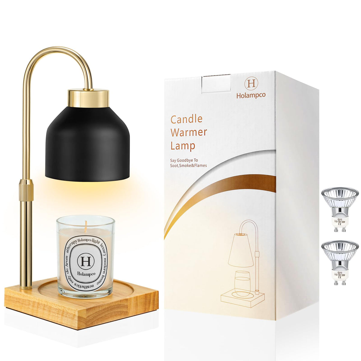 Adjustable Dimmable Electric Candle Warmer Lamp with Timer N695207