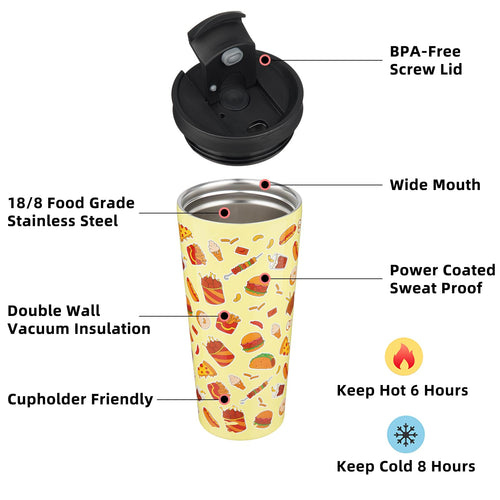 22 oz Insulated Stainless Steel Tumbler with Straw X916562