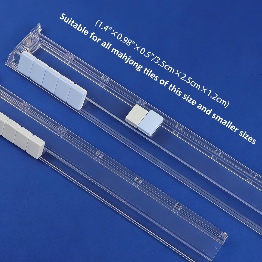 Clear Mahjong Racks with Pushers, 4 Piece Set C890381