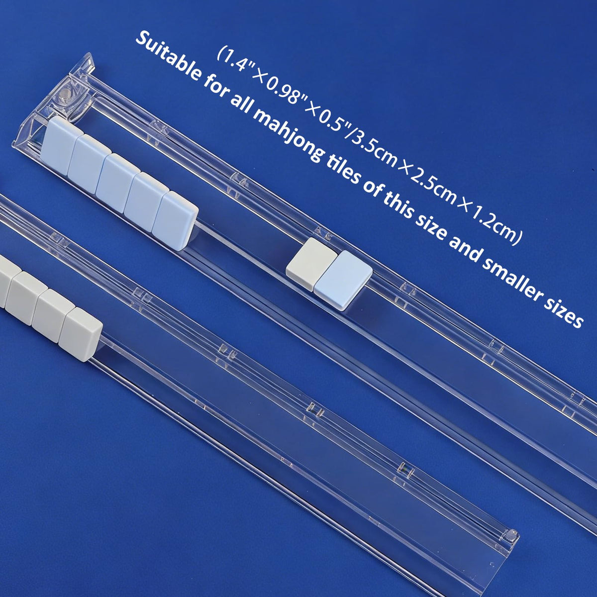 Clear Mahjong Racks with Pushers, 4 Piece Set C890381