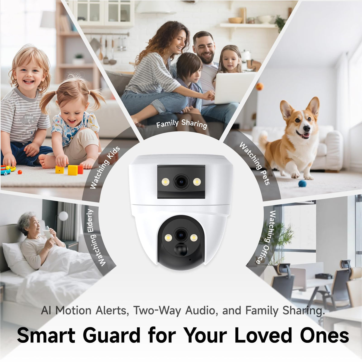 2K Dual Lens Indoor Security Camera U68175