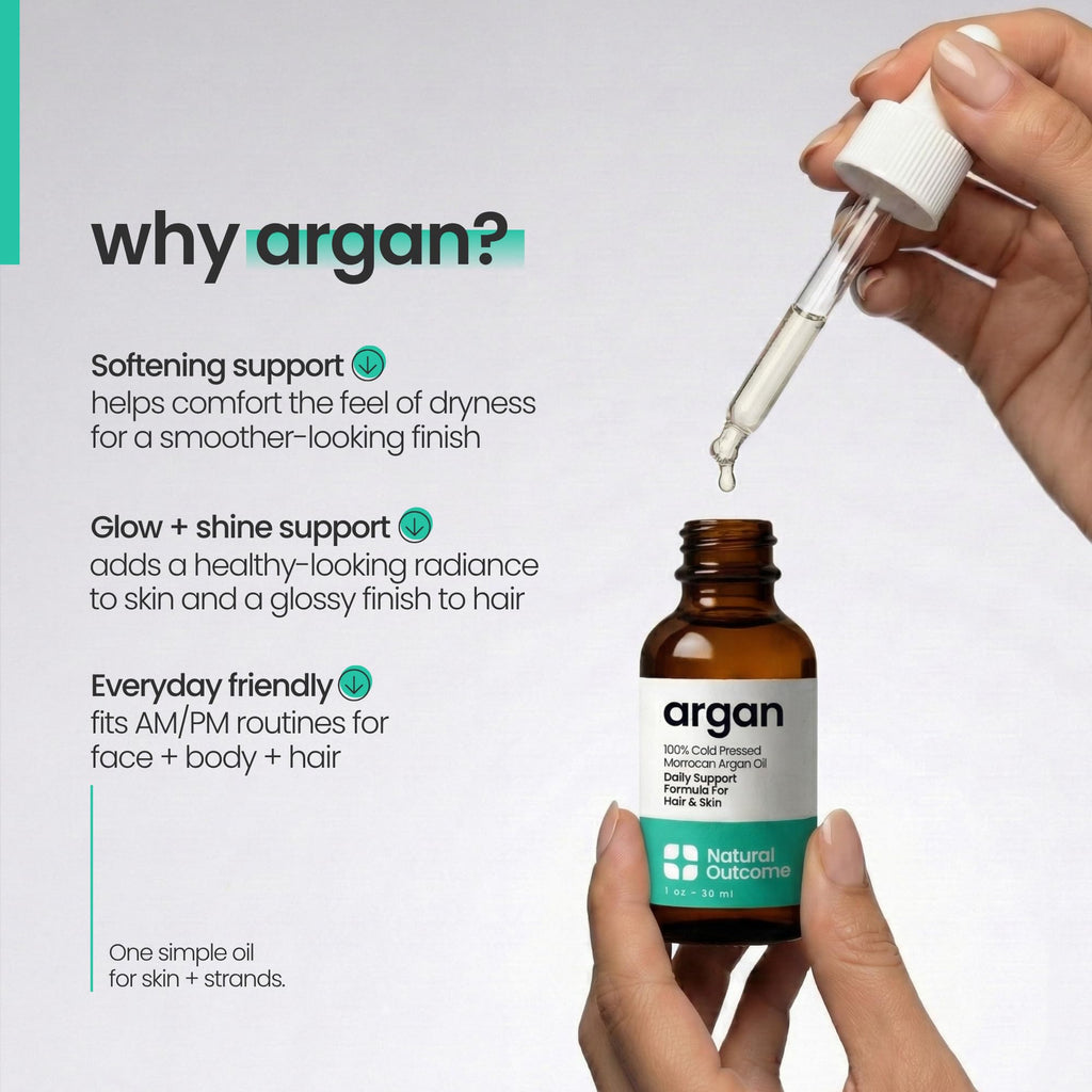 Argan Oil 100% Pure Moroccan Cold-Pressed Face, Body and Hair Oil 1 oz C302887
