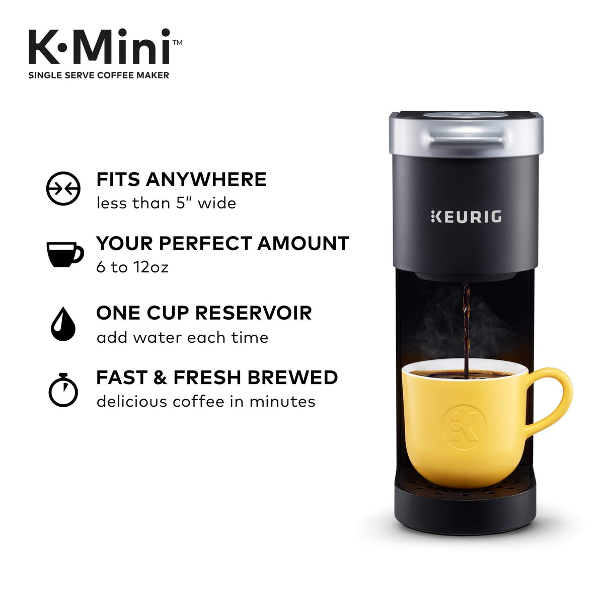 Single Serve K-Cup Pod Coffee Maker, Black, 40 Count T12465