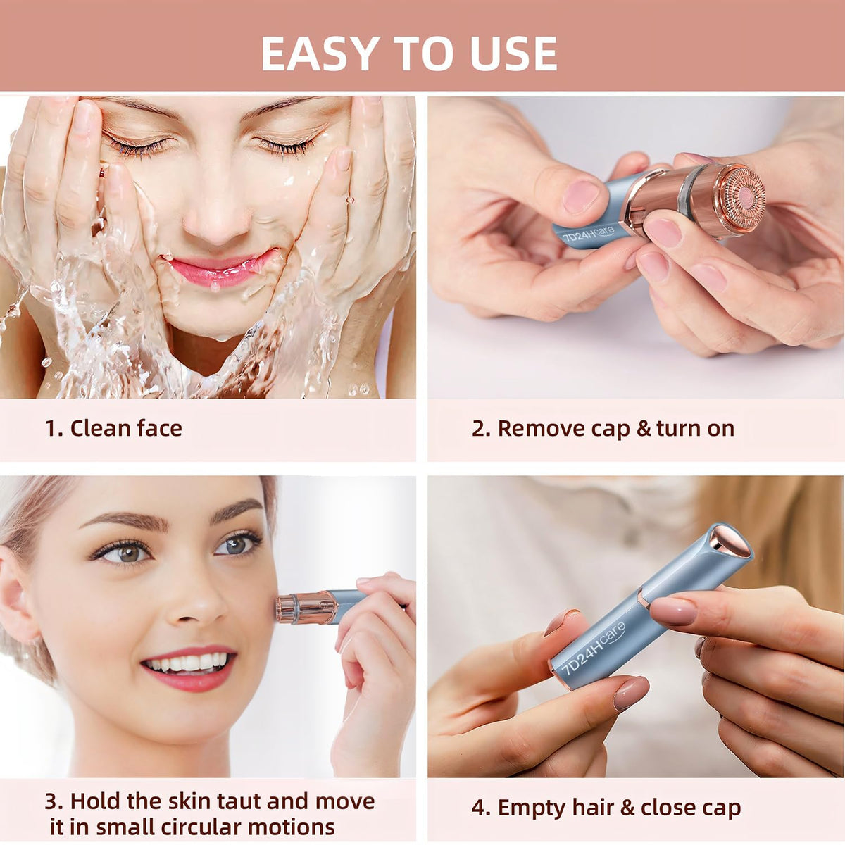 2-Pack Electric Rechargeable Facial Hair Remover L46693