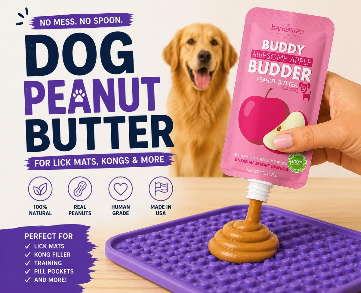 6 Pack 4oz Natural Dog Peanut Butter Squeeze Packs L1516