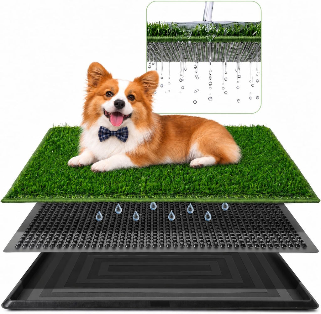 3 Layer Dog Grass Pad with Tray 30" x 20" B619543