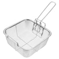 8 Inch Square Stainless Steel Wire Fry Basket with Folding Handle X911