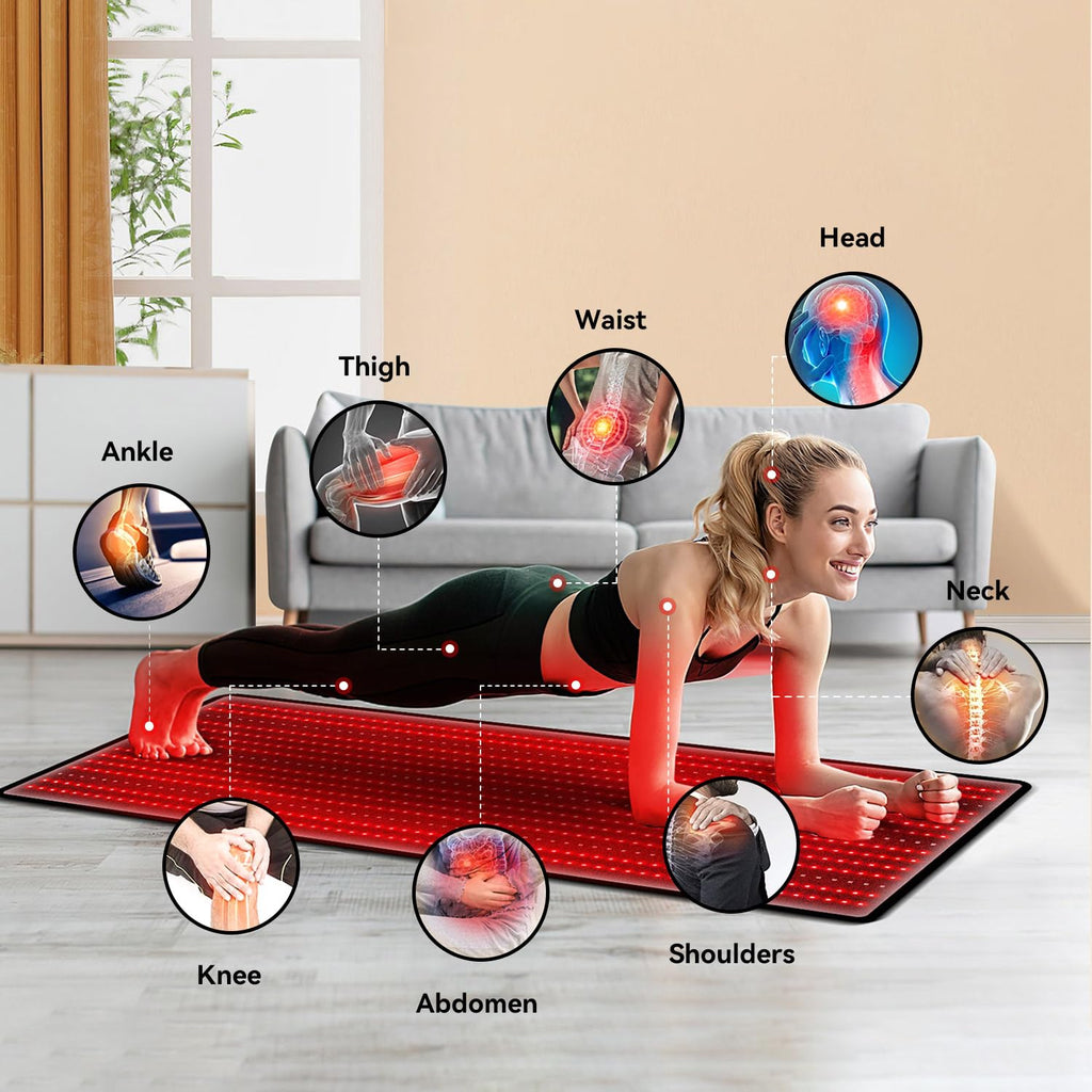 Red Light Therapy Mat 3840pcs LED 660nm 850nm 71''x 32'' T5676