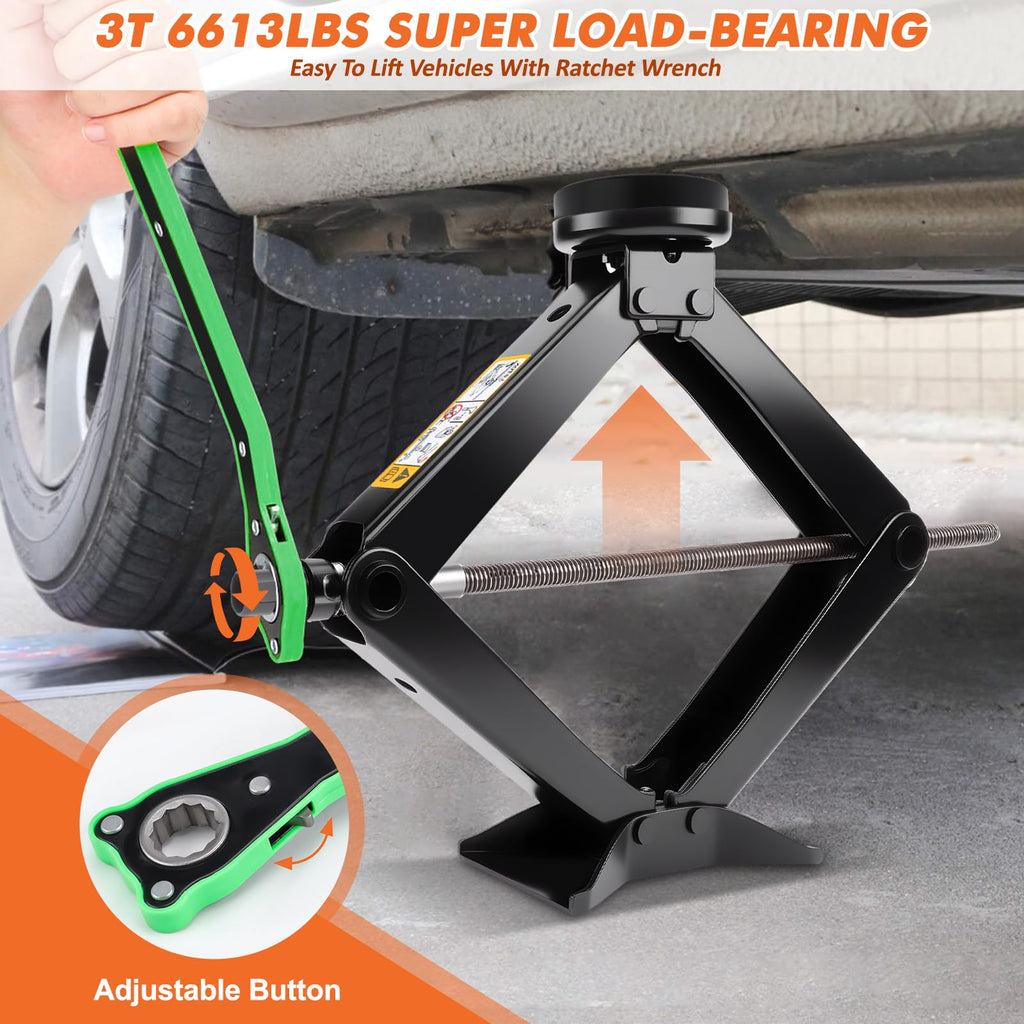 3 Ton Portable Scissor Jack Kit U88134