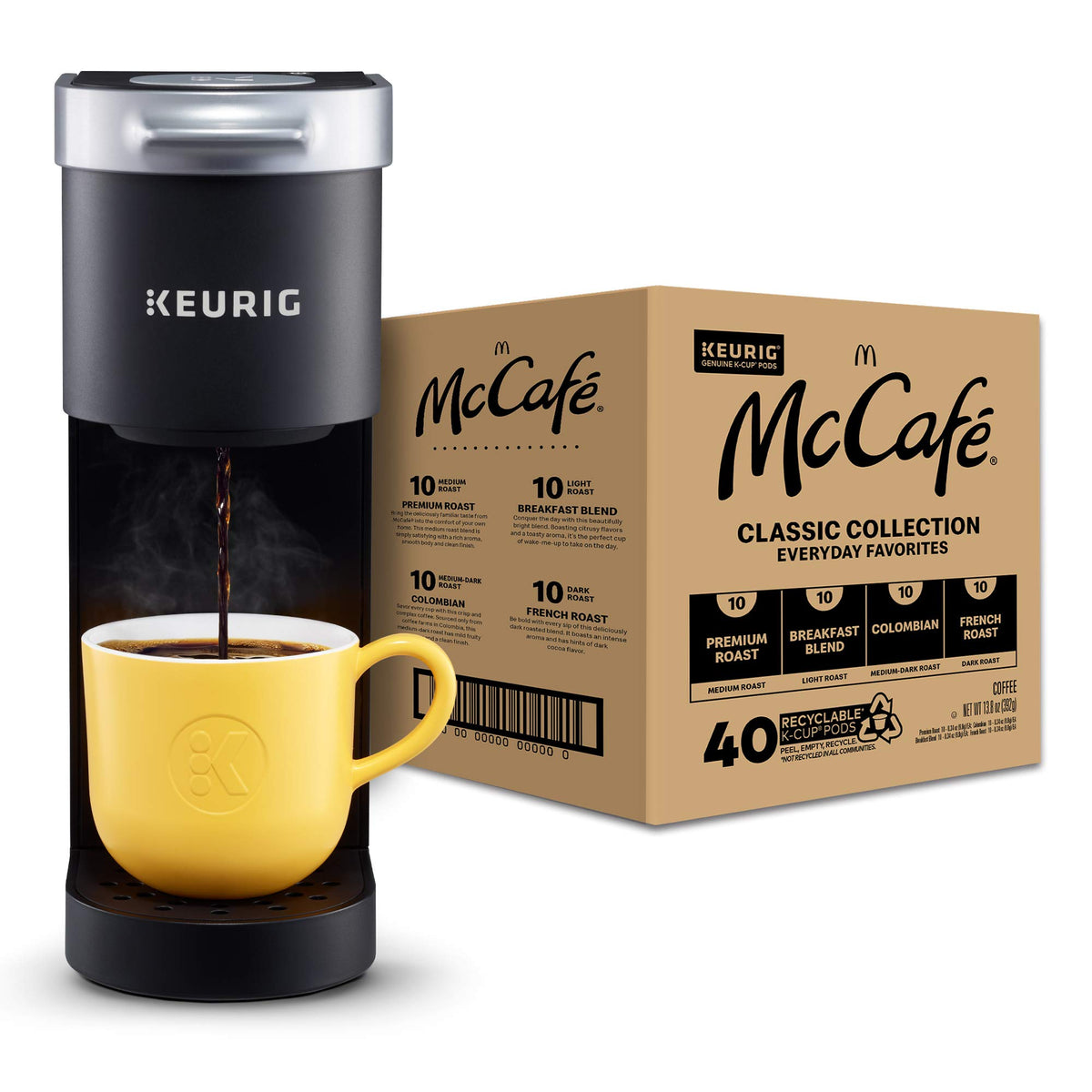 Single Serve K-Cup Pod Coffee Maker, Black, 40 Count T12465