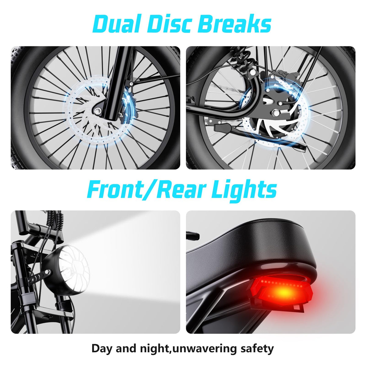 Electric Dirt Bike for Adults, 16"/20" x 4.0 Fat-Tire All-Terrain Ebike D2548