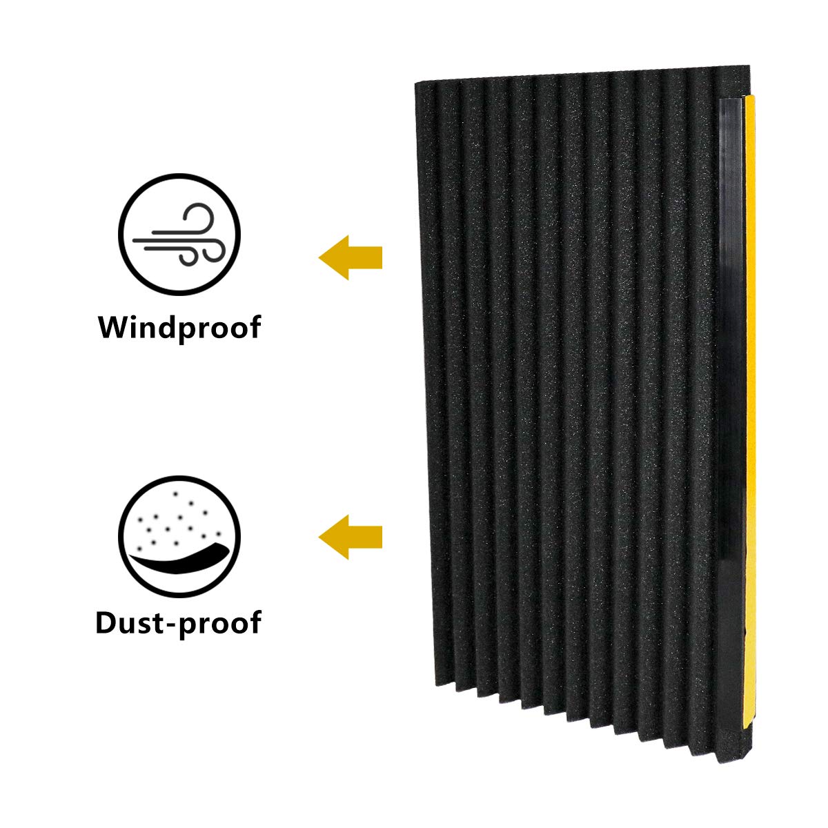 Window Air Conditioner Foam Insulation Panels, 2 Pack, Black, 17in High x 9in Wide L623644